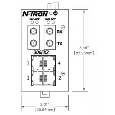 306FXE2-N-ST-15 N-Tron Switch Optico Indústrial 15KM