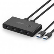 Ugreen hub USB 3.0 Switch Box 4 portas 4x USB 3.0A femea  para periféricos e 2x USB 3.0A para PC