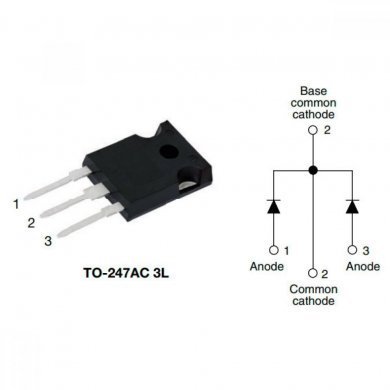 30CPQ060 Diodo Retificador Schottky 2x 15A / 30A TO-247AC-3