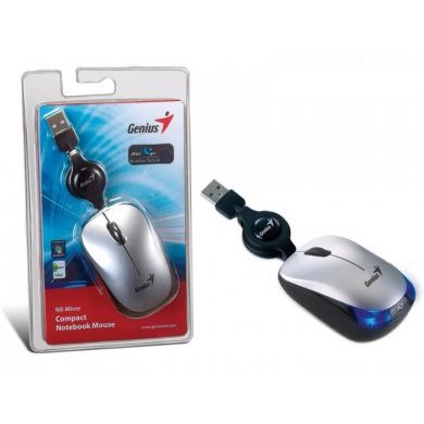 31010126101 Mouse Genius NX-MICRO USB Retratil Prata