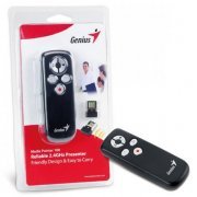 Genius Apresentador Media Pointer 100 Wireless 2.4GHz funciona ate 10 metros, Suporta função page up / down / 