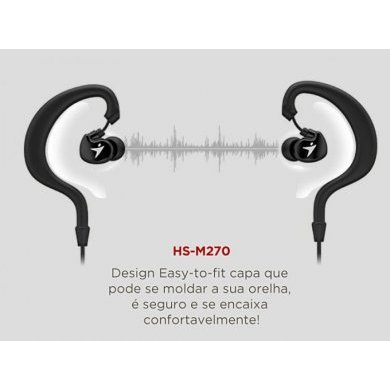 31710195102 GENIUS Fone com Microfone Preto HS-M270