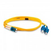 Furukawa Cordao Duplex Monomodo LC/SC-SPC 3M 2 fibras 9/125 LC para SC polimento SPC, cor amarelo 3 metros 