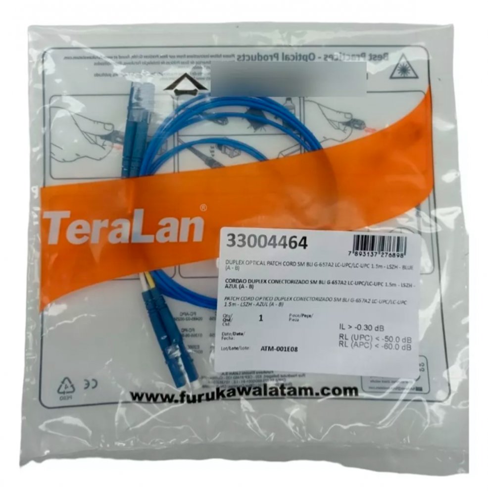 33004464 Furukawa patch cord duplex SM LC-UPC/LC-UPC 1.5m