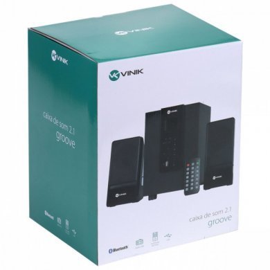 34858 Vinik caixa de som 2.1 CXGRO20W groove e subwoofer