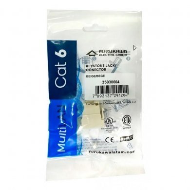 35030604 Furukawa conector femea CAT.6 MultiLan T568A/B bege
