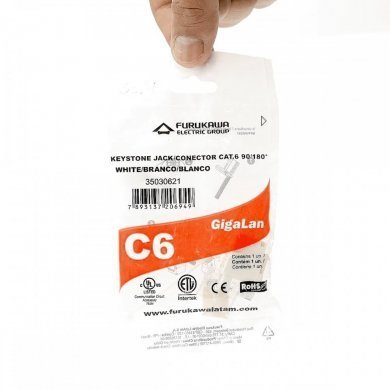 Furukawa conector femea Gigalan CAT.6 branco