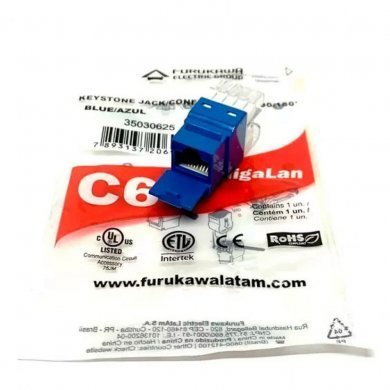 35030625 Furukawa Conector Femea Gigalan CAT.6 Azul