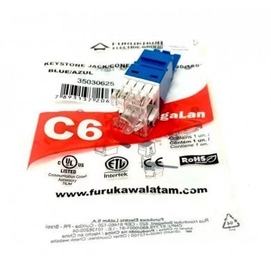 35030625 Furukawa Conector Femea Gigalan CAT.6 Azul