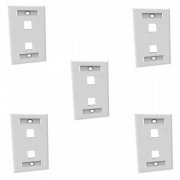 Kit 5 espelhos planos 2 portas RJ45 4x2 Furukawa Branco ROHS