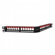 Patch Panel Furukawa 24 portas 1U descarregado angula