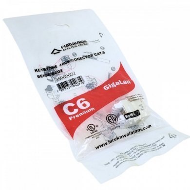 Furukawa Conector Fêmea Gigalan CAT.6 Premium Bege
