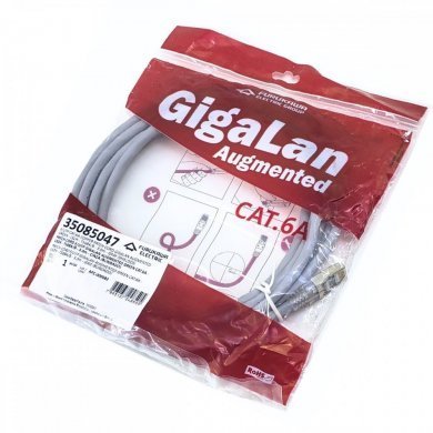 35085047 Furukawa patch cord CAT.6A F/UTP blindado 3M cinza
