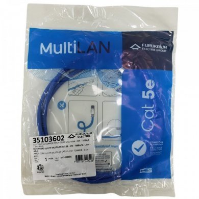 35103602 Furukawa PATCH CORD U/UTP MULTILAN CAT.5E 1.5M AZ