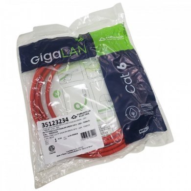 35123234 Furukawa Patch Cord CAT.6 2.5M LSZH Green Vermelho