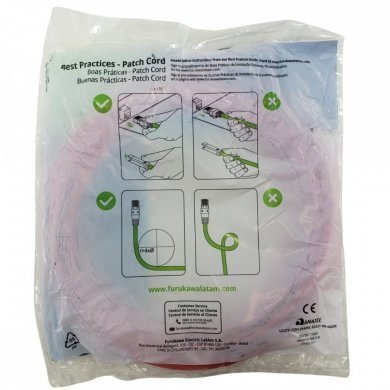 35123234 Furukawa Patch Cord CAT.6 2.5M LSZH Green Vermelho