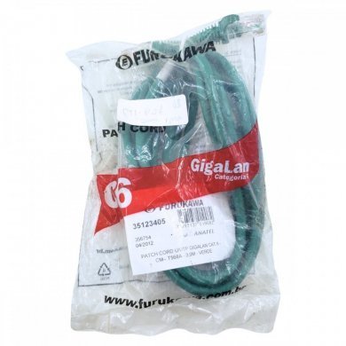 35123405 Furukawa Patch Cord CAT.6 CM Verde Gigalan 3 Metros