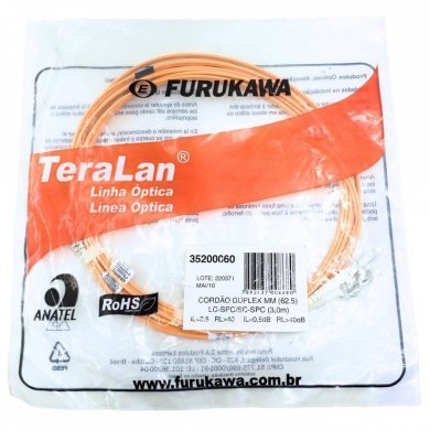 35200060 Furukawa cordão duplex MM 62.5 LC-UPC/SC-UPC 3m