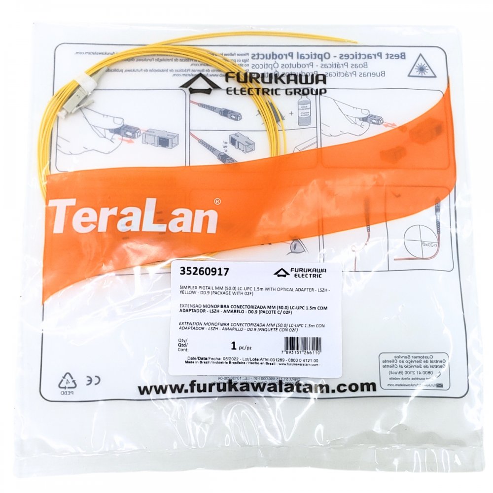35260917 Furukawa Extensão Óptica Conectorizada LC-UPC 2FO
