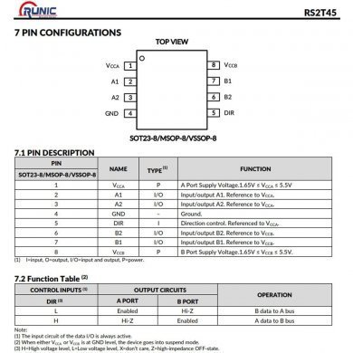 36020376-002 Ci 2T45 RS2T45 RS2T45XVS8 VSSOP-8 2.0mm x 2.3mm