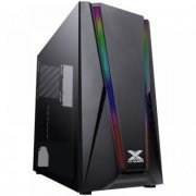 Vinik gabinete gamer VX Gaming Feux RGB preto com tampa lateral em acrílico 