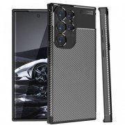Capa para Samsung Galaxy S23 Ultra Fibra de Carbono TPU Preta
