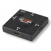 Switch HDMI Full HD 3x1 1080P 3x entradas e 1x saída HDMI - Não necessita de fonte de energia