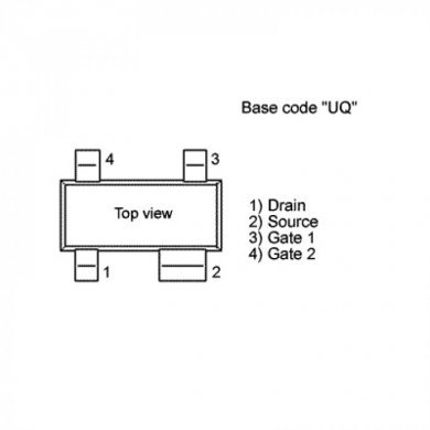 NEC Transistor SMD RF VHF MOSFET 4 Pinos