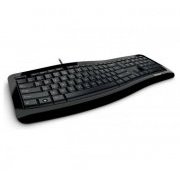 Teclado Microsoft Comfort Curve 3000 Proporciona uma posição natural para o pulso, Conexão USB, Padrão ABNT2, 