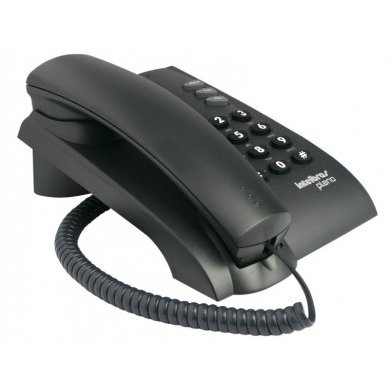 Telefone com fio Intelbras Pleno sem chave preto