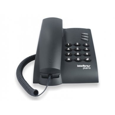 Telefone com fio Intelbras Pleno sem chave preto