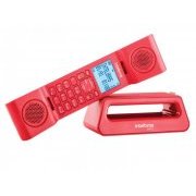 Intelbras Telefone Icon TS8520 Vermelho com Identificador de Chamadas e Viva Voz