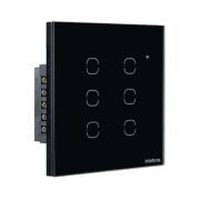 Intelbras Interruptor Inteligente Wifi Touch 6 teclas preto EIW 1006 compatível com Amazon Alexa e Google Assi