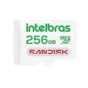 Intelbras Cartão Micro SD 256GB Sandisk CFTV 24/7 ideal para câmeras de segurança
