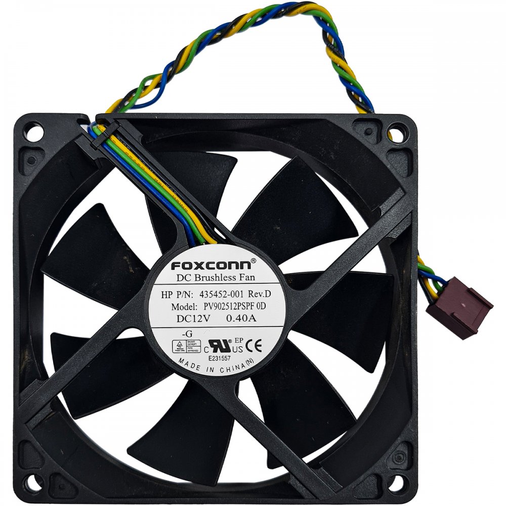 435452-001 Cooler Foxconn 90x90x25mm 12V DC 4 pinos PWM HP