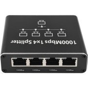 Splitter RJ45 1x4 10/100/1000Mbps Gigabit alimentado USB-C 5V