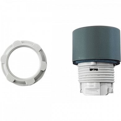 44.705.60 Botão pulsador EAO 29mm guarda alta preto opaco