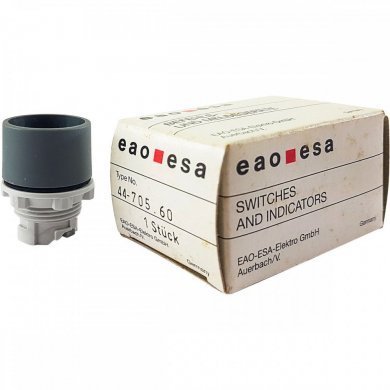 44.705.60 Botão pulsador EAO 29mm guarda alta preto opaco