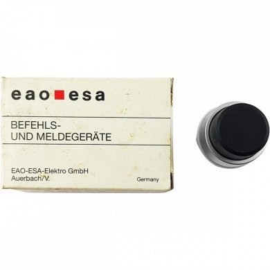 Botão Pulsador EAO 29MM não faceado preto opaco