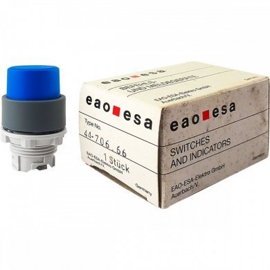 Botão Pulsador EAO 29MM não faceado azul opaco