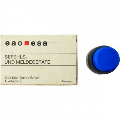 Botão Pulsador EAO 29MM não faceado azul opaco