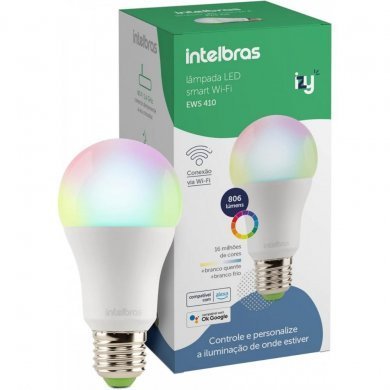 4639000 Intelbras lâmpada Led Wi-Fi Smart EWS-410