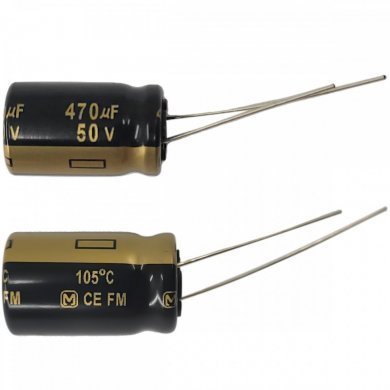 Panasonic capacitor eletrolitico 470uF 50V (Kit 5x)
