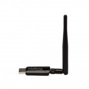 Intelbras Adaptador USB Wireless IWA 3001 N300 2.4Ghz Com Antena externa Removível 3.5dBi