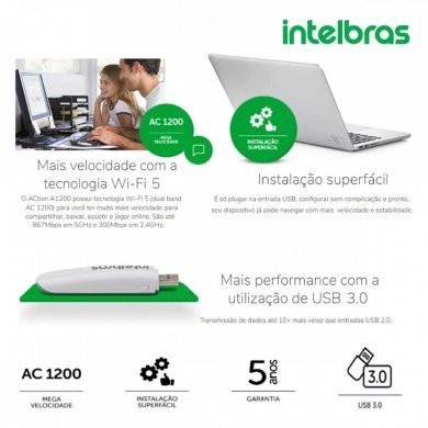 4710018 Intelbras adaptador USB wireless A1200