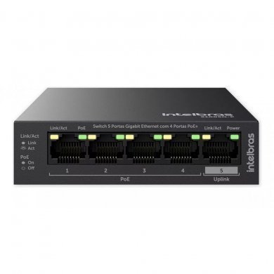 Intelbras Switch 5 portas gigabit POE S1005G-P