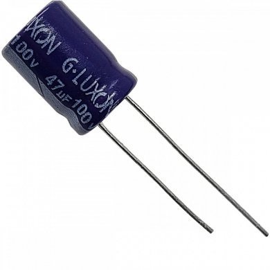 47UF-100V-85-GLUXON Kit 25x capacitor eletrolico 47uf 100v 10x15mm