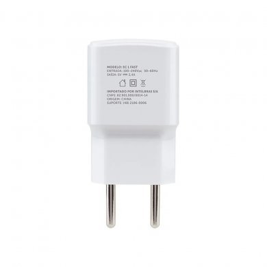 Intelbras fonte carregador USB EC1 USB fast branco