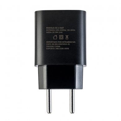 Intelbras fonte carregador USB EC1 USB fast preto