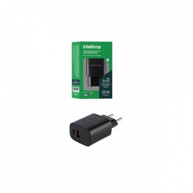 Intelbras carregador rapido EC 11 USB-A + USB-C 20W